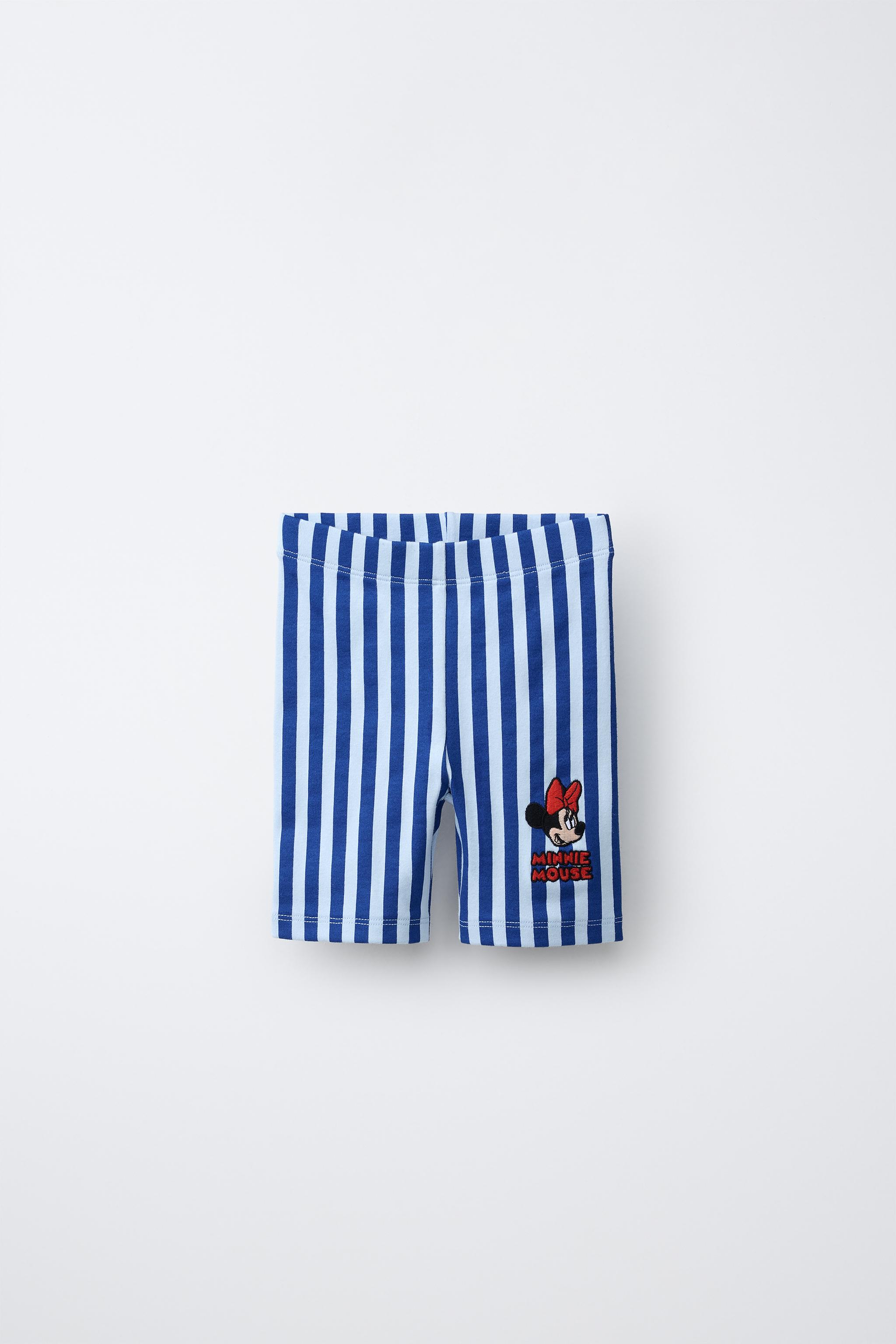 LEGGING CYCLISTE À RAYURES BRODÉ MINNIE MOUSE © DISNEY